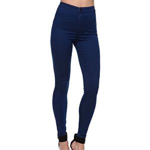 High waisted skinny jeans