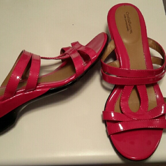 Beautiful pink wedge sandals