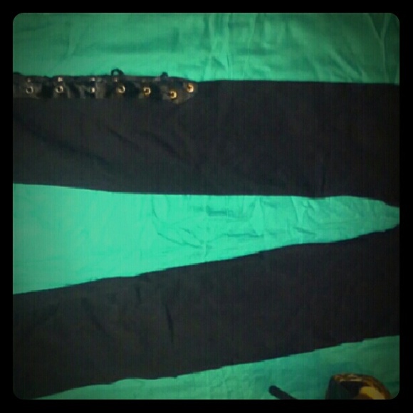 Silk Corset tie up leggings