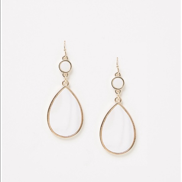 White Shell Drop Earrings