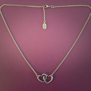James Avery double heart necklace