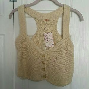 *NWT* FREE PEOPLE Crop Sweater Vest