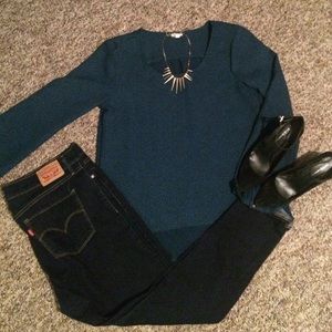 Cute Dark Teal Blouse