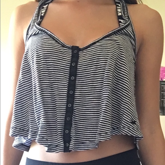 Navy blue crop top