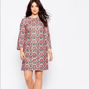 ASOS Curve 60's inspired bell sleeved dress. NWT