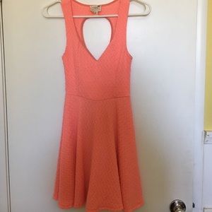 Coral heart skater dress