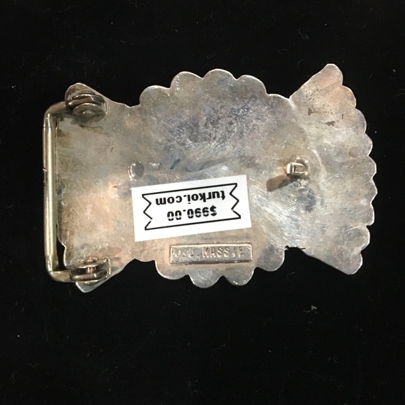 Native American Zuni Sunface Belt Buckle OP0053 - Picture 3 of 4