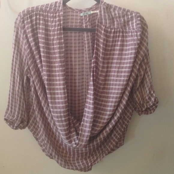 Kimchi blue plum colored wrap top