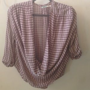 Kimchi blue plum colored wrap top