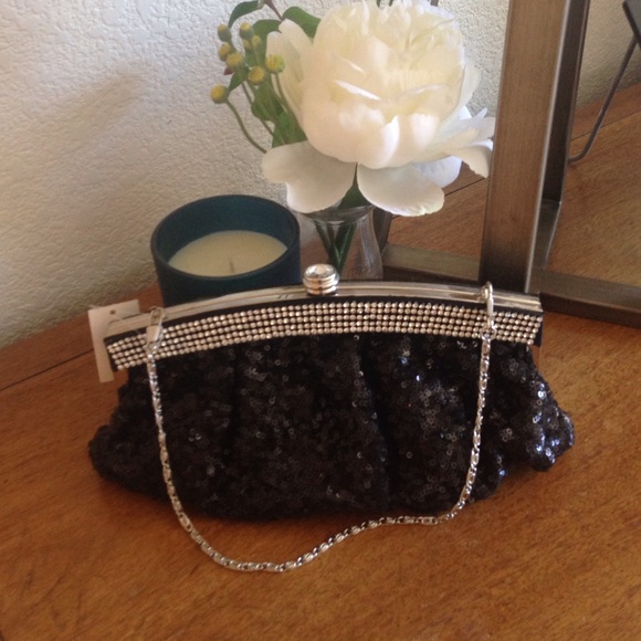 Black Sequin Clutch