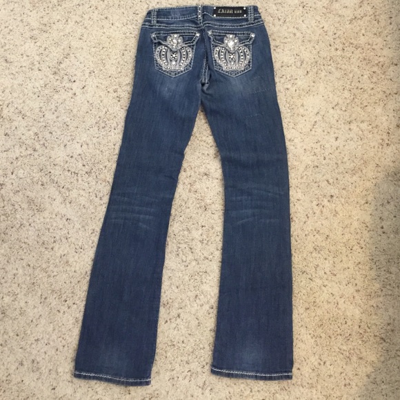 L.A. Idol rhinestoned jeans - Picture 1 of 4