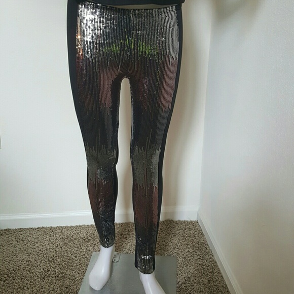 Multi Color Sequence Leggings Nwot - image 1