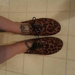 Leopard print loafers