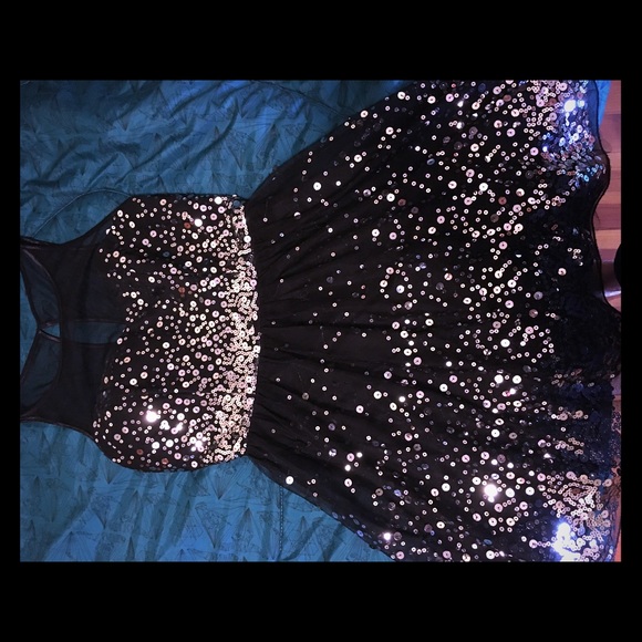Black sequin dress