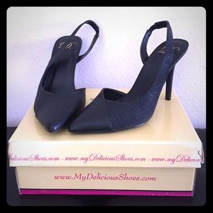 Delicious Crocodile Sling Backs