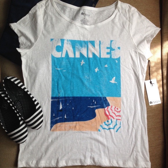 NWT Stylus Cannes Relaxed Graphic Tee L