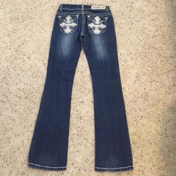 Miss Chic rhinestoned jeans - Picture 1 of 4