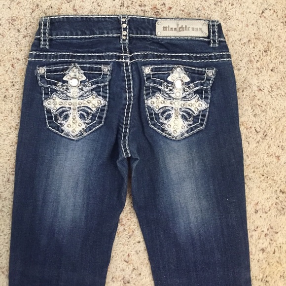Miss Chic rhinestoned jeans - Picture 2 of 4