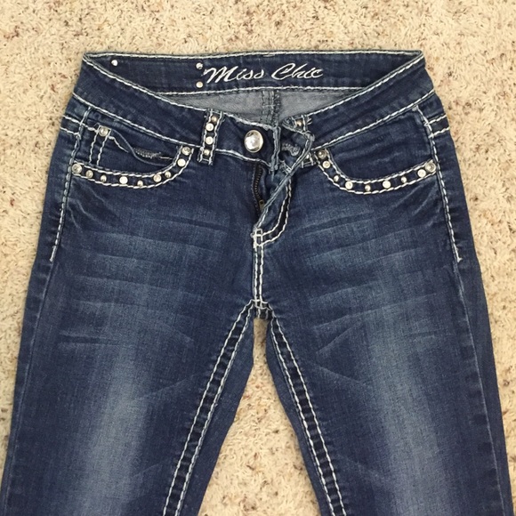 Miss Chic rhinestoned jeans - Picture 4 of 4