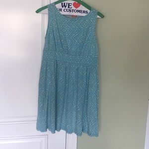 Geometric patterned mini dress