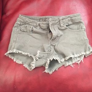 Light brown high waisted shorts