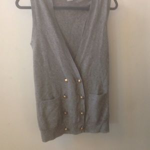 Jcrew soft gray sweater vest