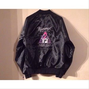 (Square Cash) 80's Gambling Flamingo Bomber Jacket