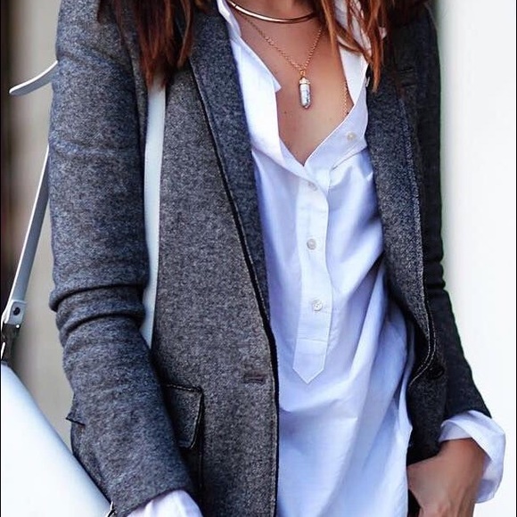Banana Republic Wool Knit boyfriend blazer
