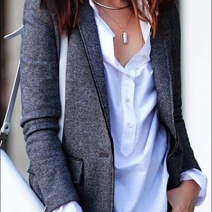 Banana Republic Wool Knit boyfriend blazer