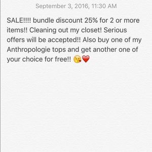 SALE💥 buy one anthro top get the another one free