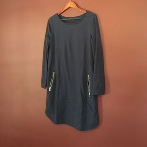 Gap sweatshirt sheath dress with zippers
