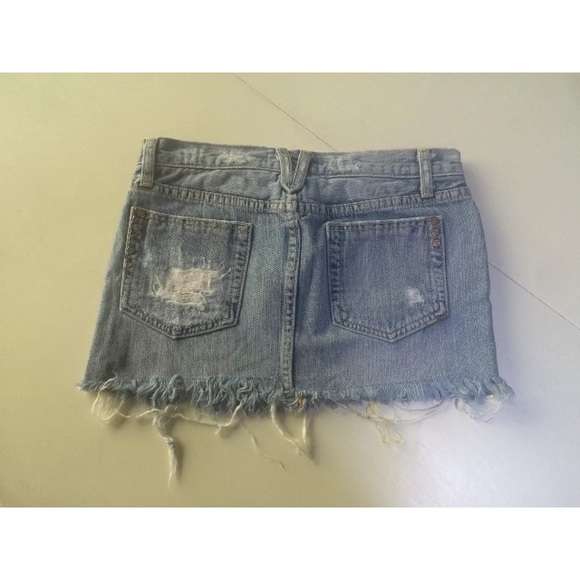 Boubou denim mini skirt patchwork floral - Picture 2 of 4