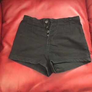 Black High Waisted Shorts