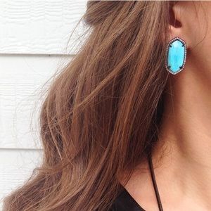 Retired LUXE ElsieEarrings In Variegated Turquoise