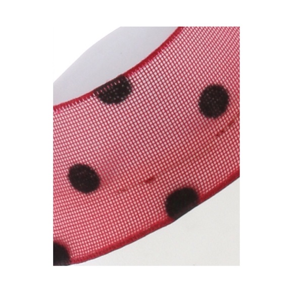 Red Mesh Polka-Dot Choker - Picture 2 of 2