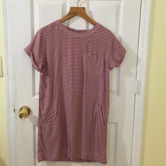 Gingham Madewell shift dress with pockets!
