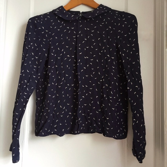 Zara Bird Pattern Blouse