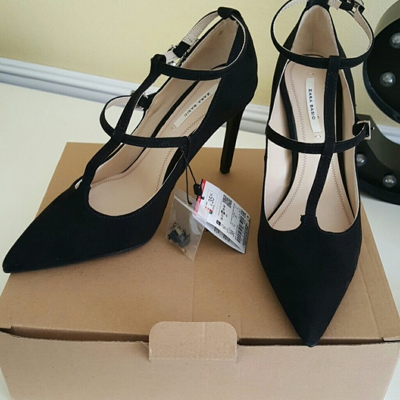 Zara Black Suede Heels - Picture 3 of 4