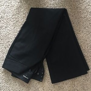 Express Editor 10 Long Flare Black Pant