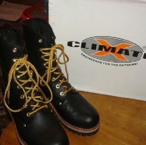 Men's back leather logger boot