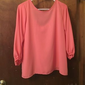Coral blouse