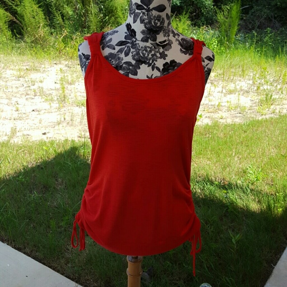Red Tank with beautiful back design