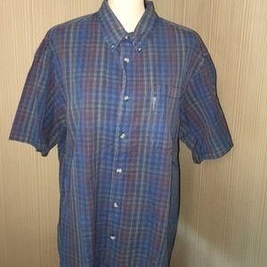 Columbia XCR Blue Plaid Short Sleeve Shirt