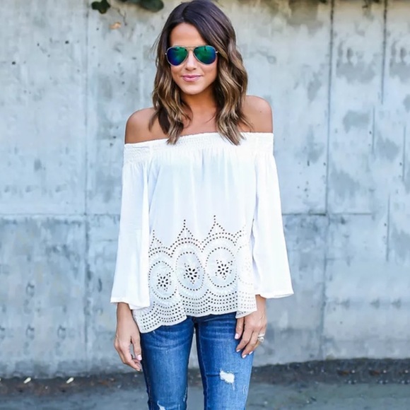 Off the shoulder blouse