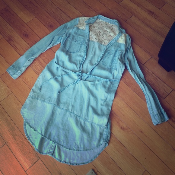 Anthropologie Holding Horses Chambray Dress