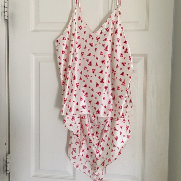 Two piece silky lingerie set