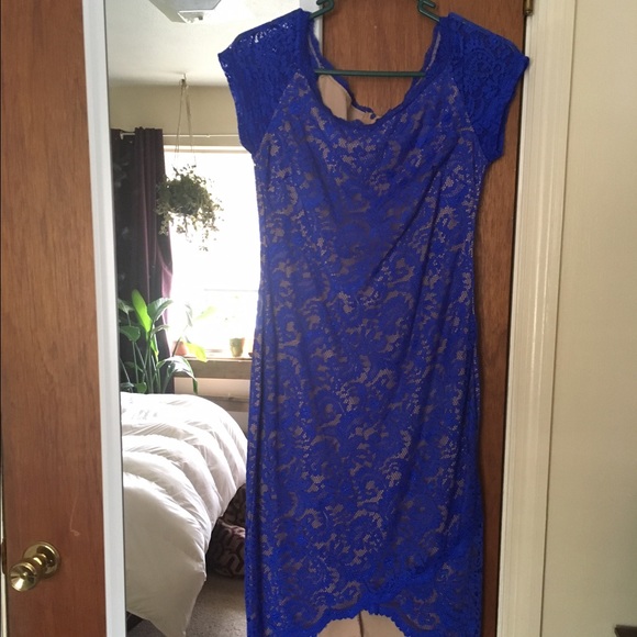 Blue Lace Bisou Bisou Dress