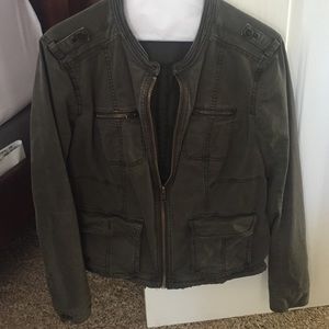 Halogen Green Faux Army Jacket