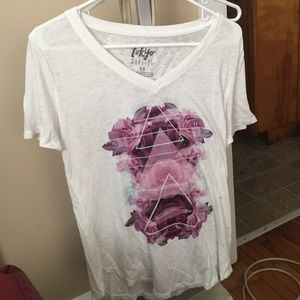 Purple Abstract Roses Top