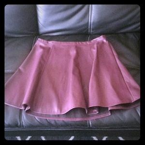 Faux leather skater skirt
